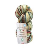 Vintage Organic Hand Paint Örgü İpi Kızıl Yaprak%100 Yün 100g 123m (SE707)