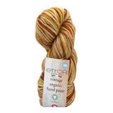 Vintage Organic Hand Paint Örgü İpi Sonbahar Işıltısı%100 Yün 100g 123m (SE715)