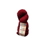 Vintage Organic Örgü İpi Bordo%100 Yün 100g 120m (73229)