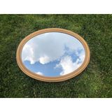 Vintage Oyma Desenli Plastik Çerçeveli Oval Ayna 77x63 cm