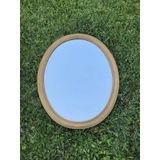Vintage Plastik Çerçeveli Oval Ayna 78x62 cm - Dekoratif Ayna