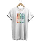 Vintage Retro 1990'S Baskılı Kaset %100 Pamuk Regular Fit Bisiklet Yaka T-Shirt - 2XL - Beyaz