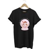 Vintage Retro Streetwear Poster Mantar Küresi Baskılı %100 Pamuk Regular Fit Bisiklet Yaka T-Shirt - Siyah