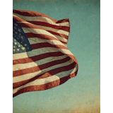 Vintage Retro USA Flag SketchBook