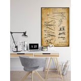 Vintage Sanatsal Yüzme Palet Patent Posteri 60x90cm.