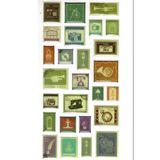 Vintage Sticker Pul Retro Style Kabartmalı Stiker Çıkartma Etiket 9X17 Cm - Mektup Pulu