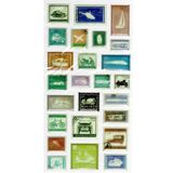 Vintage Sticker Pul Retro Style Kabartmalı Stiker Çıkartma Etiket 9X17 Cm - Taşıt Araba Pul Mektup
