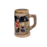 Vintage Tankart Londra Temalı Alman Seramik Bira Bardağı 11,8Cm 005