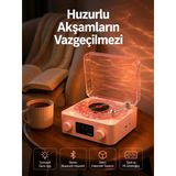 Vintage Tarz Bluetooth Hoparlör – Gece Işığı ve Zaman Göstergeli Yeni Nesil - Lisinya