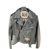 Vintage Tarz Hakiki Deri Motosiklet Montu, Koyun Derisi, Eskitme Tasarım, Orta Kalınlık (Eskitme Biker Şahin, L)