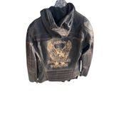 Vintage Tarz Hakiki Deri Motosiklet Montu, Koyun Derisi, Eskitme Tasarım, Orta Kalınlık (Eskitme H.Kapüşonlu, 5XL)