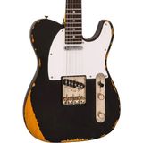 Vintage V62 Icon Elektro Gitar - Distressed Black