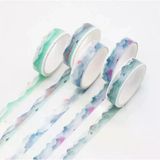 Vintage Washi Tape Bant Baskılı Yapışkanlı Maskeleme Kağıdı Sevimli Desenli Bant 5 Li - Suluboya Manzara