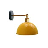 VİNTAGE,RETRO,RUSTİK AÇIK SARI 1XE27 ESKİTME DUYLU MASALLI TEKLİ DUVAR APLİK ŞAPKA ÇAP:23CM