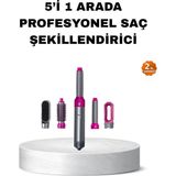Vintessy 5’i 1 Arada Saç Şekillendirme Seti Negatif Iyon Teknolojili ve Hızlı Kurutmalı