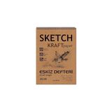 Vintessy Etika Kraft Kağıt A5 Eskiz Defteri 90 Gr. Spiralli 50 Yaprak Sketchbook - Çok Renkli