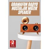 Vintessy Gramafon Nostaljik Radyo Yüksek Ses Kalitesi USB Tf Kart Aux - MK001R-4OJEM3 - Çok Renkli