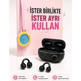Vintessy Kablosuz Kulaklık ve Pembe Askılı Çanta Charm Analog Saat Kampanya Seti - Standart