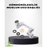 VINTESSY TKNXUCZZZDÖNDÜRÜLEBİLİRMUSLUKK-3MKR 1080 Dönebilen Musluk Ucu Su Tasarruflu, Esnek Ve 360 Çift Eksenli Başlık Standart
