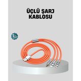 Vintessy Üçlü Şarj Kablosu – Yüksek Hızlı, Dayanıklı ve Uzun Ömürlü