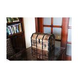 Vintiquewise QI003319L Büyük Ahşap Dekoratif Aslan Yüzükler Kilitlenebilir Mandal ve Kilitli, Bronz - Option-1 - 001