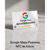 Vintotap Nfc Google Yorum Kartı – Qr Kodlu Işletme Yorum Toplama Kartı - Beyaz