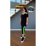 Vio Moda Büyük Beden Neon Tayt Takım