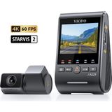 Viofo A329S 2 Kameralı Ön ve Arka 4K 60FPS+2K Wi-Fi 6 Hdr Sony Starvıs 2 Sensör Gps'li SSD Destekli Araç Kamerası - Siyah