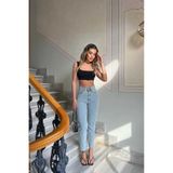 Viola Black Jeans Fizzy Boyfriend Kar Mom Mavi Yüksek Bel Likralı New Jeans Denim Pantolon