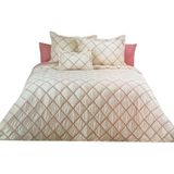 Viola Home Hermes Kadife Çift Kişilik Yatak Örtüsü 250 x 260 - Krem - 250 x 260 cm