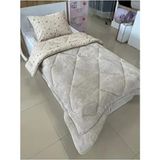 Violacasa Çift Taraflı Welsoft Yorgan Tek Kişilik Bej Büyük Yıldız Silikon Dolgu Malzemesi ile - 155 x 215 cm