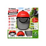 VİOLENT Tırpan Maskesi Kırmızı Renk Premium Ot Biçme Tırpanı Koruyucu Maske Plastik Ayarlı Maske