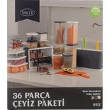 Violet 36 Parça Pratik Mutfak Çeyiz Paketi