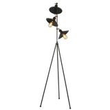 Violet 3lü Siyah Modern Tasarım Retro 3 Ayaklı Abajur Lamba Metal Lambader