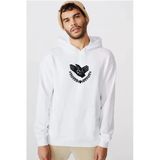 Violet Evergarden Anime Ch Postal Company Logo Beyaz Erkek 3İp Kapşonlu Sweatshirt