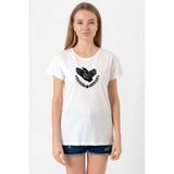 Violet Evergarden Anime Ch Postal Company Logo Beyaz Kadın Bisikletyaka Tshirt