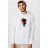 Violet Evergarden Anime Dark Poster Beyaz Erkek 3İp Kapşonlu Sweatshirt