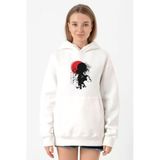 Violet Evergarden Anime Dark Poster Beyaz Kadın 3İp Kapşonlu Sweatshirt