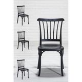 Violet Home Mutfak Sandalyesi 4 Adet Siyah
