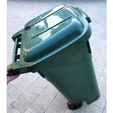 Violet Konteyner 80 Litre Büyükboy Pedallı Ayak Çöp Kova Kapaklı Tekerlekli Seyyar Çöp Arabası Gri