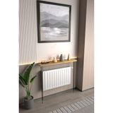 Violet Minimalist Metal Ayaklı Dar Dresuar Dekoratif Petek Üstü Dresuar 90 cm - Atlantik Çam