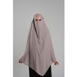 Violet Pratik Hazır Geçmeli Tesettür Eşarp Krep Bağcıklı Çift Katlı Sufle Hijab 2314 21