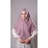 Violet Pratik Hazır Geçmeli Tesettür Eşarp Pamuk Caz Kumaş Düz Hijab 2306 21