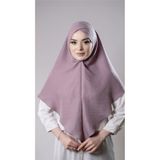Violet Pratik Hazır Geçmeli Tesettür Eşarp Pamuk Caz Kumaş Tek Katlı Çapraz Hijab 2305 21