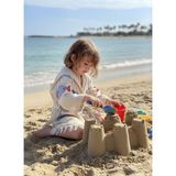 Violet Store Çocuk Müslin Pamuk Bornoz Banyo,plaj,havuz Yaz,kış Kapüşonlu Bornoz Unisex-Su Emici-Balık Desen - 3 - 4 Yaş - Beyaz