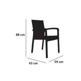 Violet Trend Lux Rattan Koltuk Rattan Desen Bahce Koltugu Balkon Bahce Teras Sandalye Cappuccino 4'Lu Set