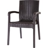 Violet Trend Lüx Rattan Koltuk Rattan Desen Bahçe Koltuğu Balkon Teras Sandalye Kahverengi