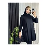 ViolettaXL KADIN BÜYÜK BEDEN BELDEN OTURTMALI CEPLİ LİKRALI VİSKON TUNİK