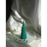 Viollet Art And Design Dekoratif Çam Ağacı Mum Seti, Yeşil Mum Yılbaşı Pine Tree Candle