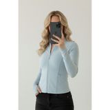 Violon Rover Basic Slim Fit Fermuarlı Uzun Kollu Bluz